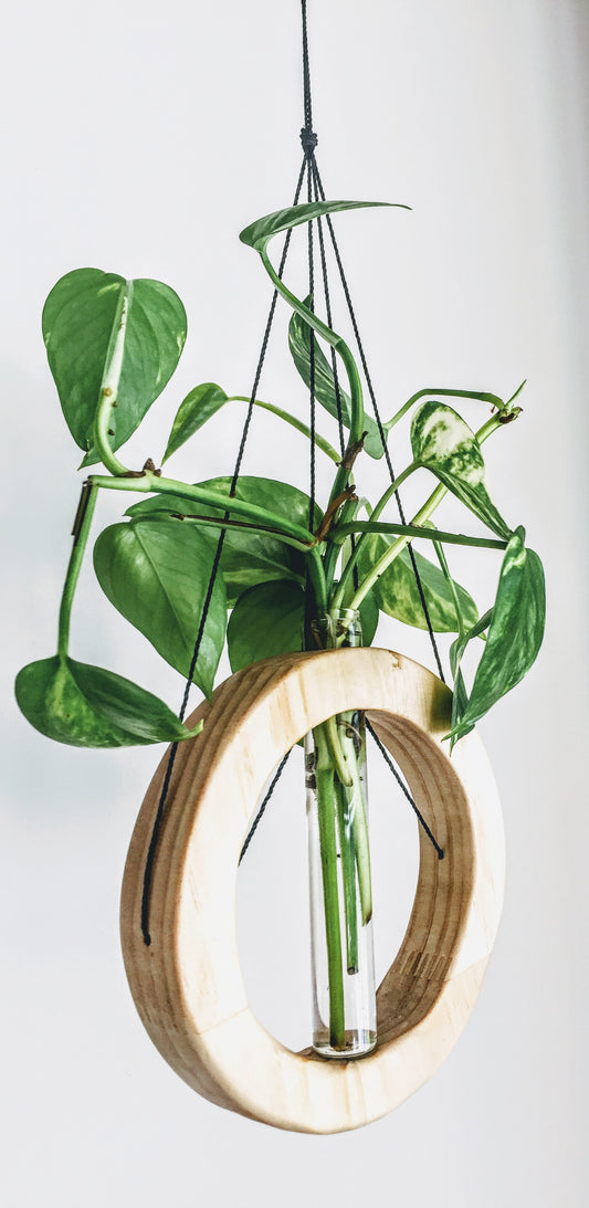 Mobile/wall planter in natural finish