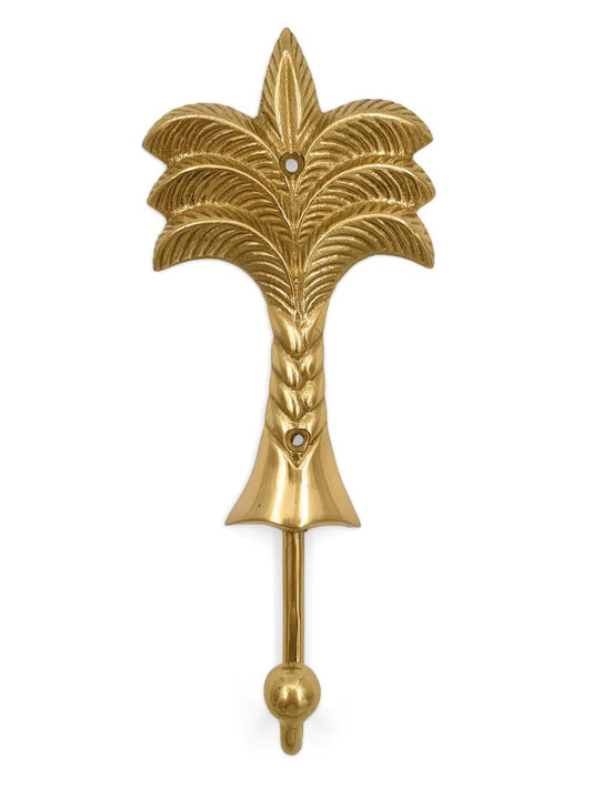 Palm tree brass hook