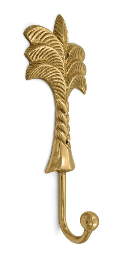 Palm tree brass hook